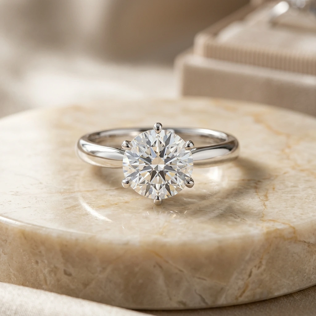 The Royal Crown 6-Prong Solitaire Ring